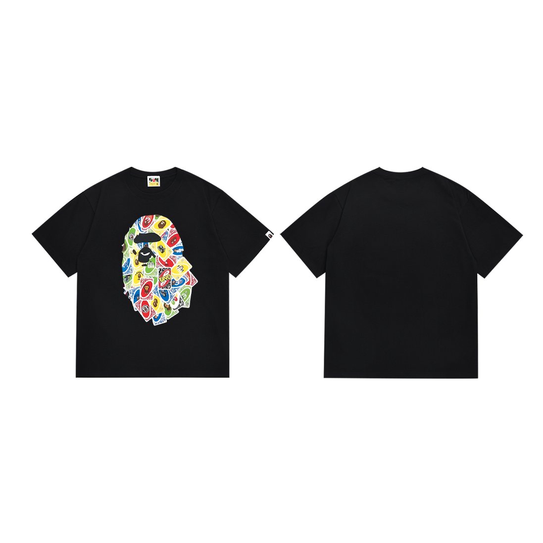 BAPE Ape-Head Playing Card Graphic Short-Sleeve T-Shirt — hero