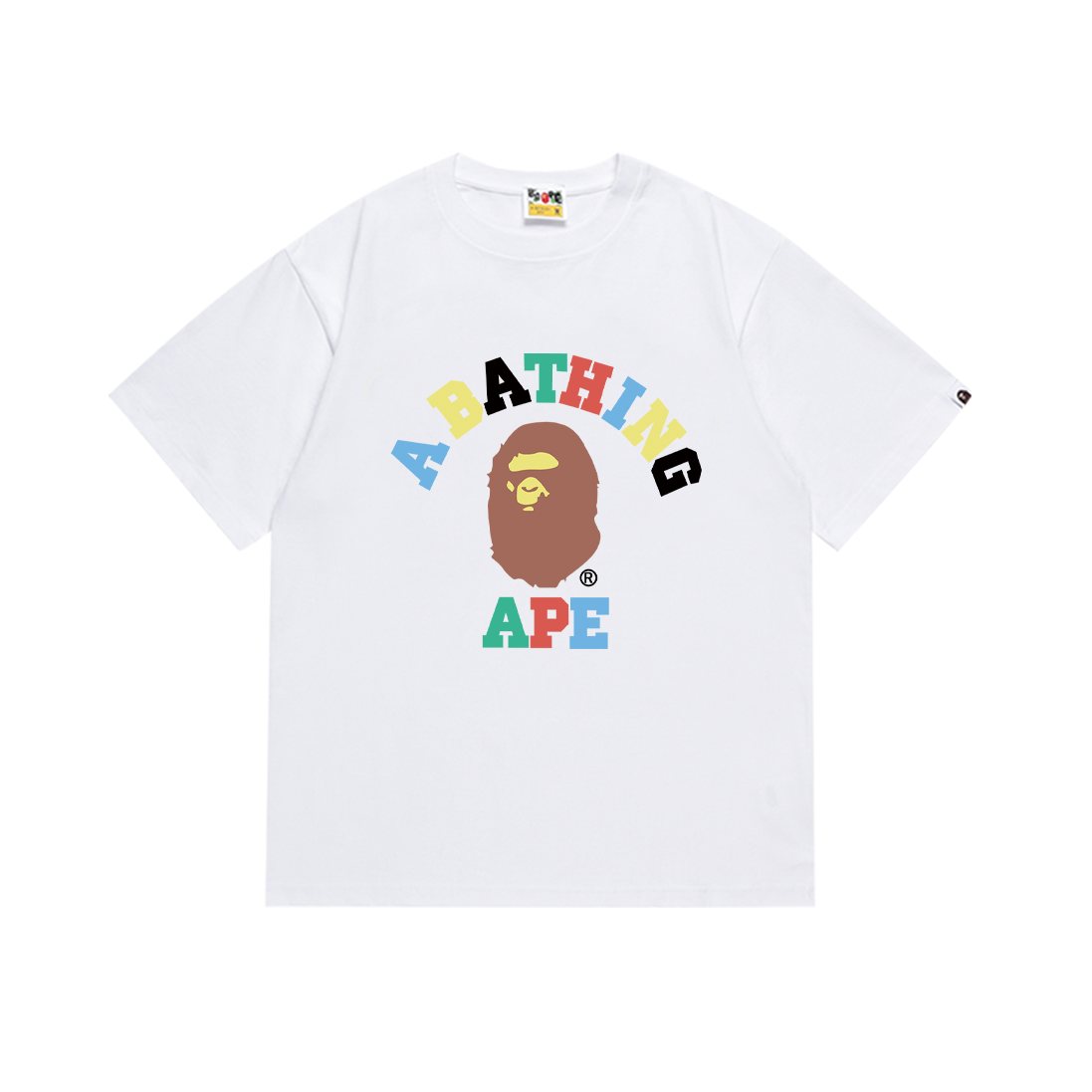 BAPE Ape Head Color Letter Graphic T-Shirt — front
