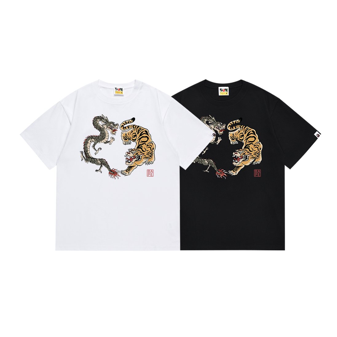 BAPE Dragon and Tiger Graphic T-Shirt — comparison