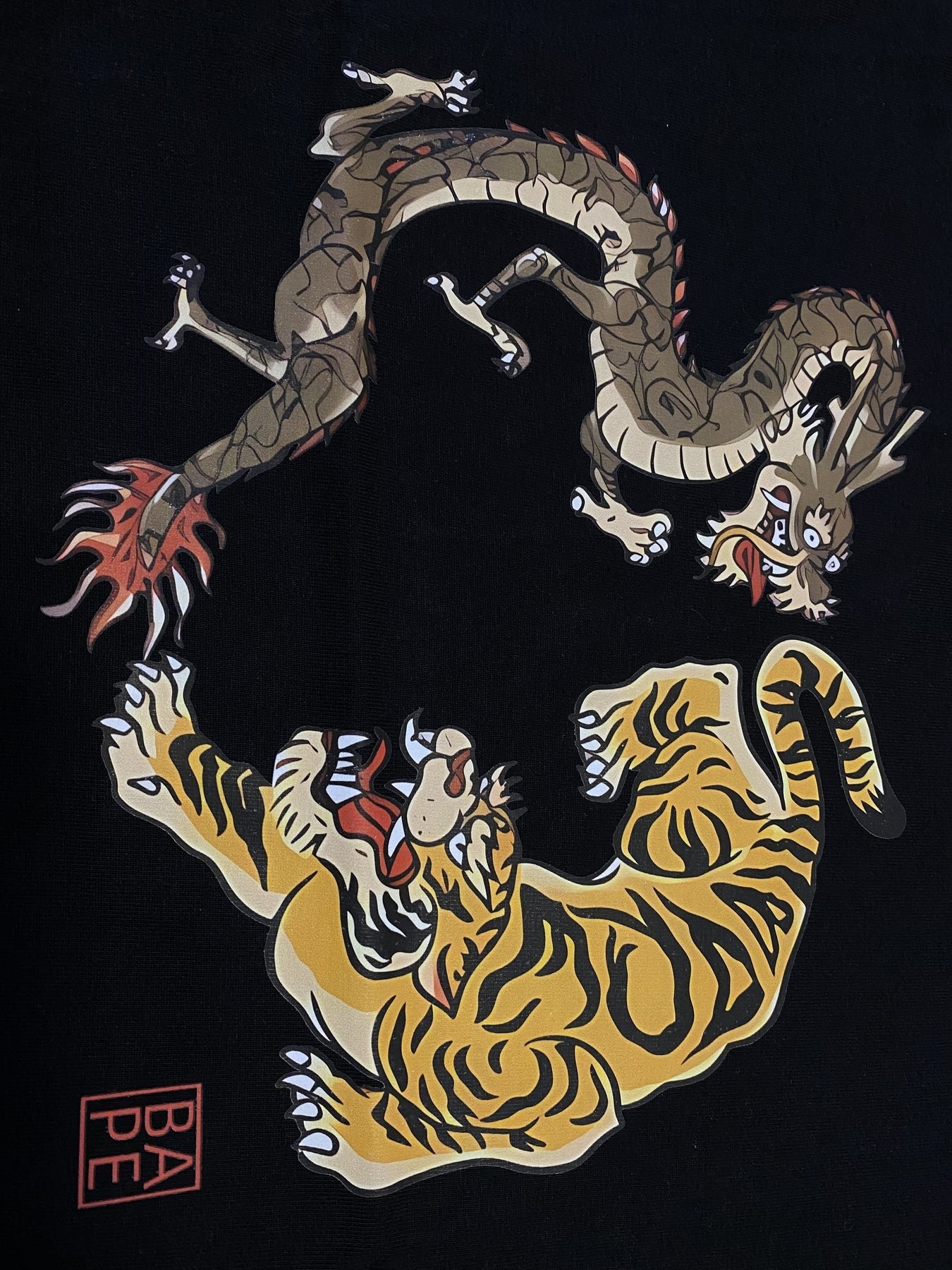 BAPE Dragon and Tiger Graphic T-Shirt — detail