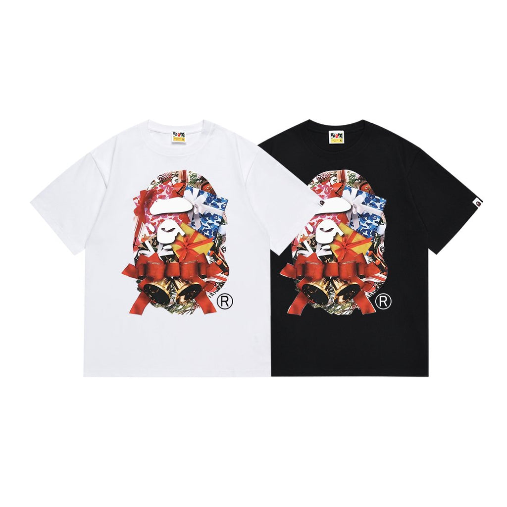 BAPE Merry Christmas Ape Head Graphic T-Shirt — comparison