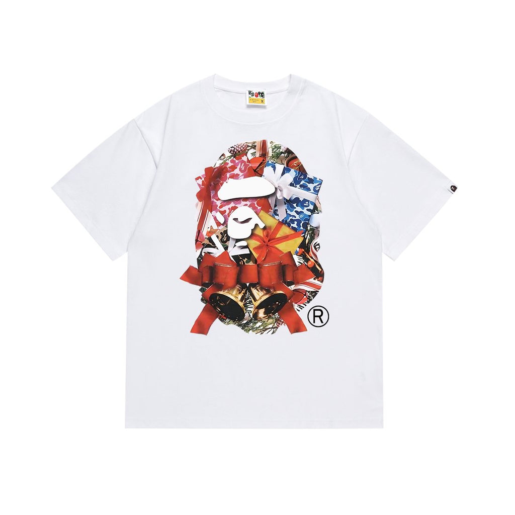 BAPE Merry Christmas Ape Head Graphic T-Shirt — hero