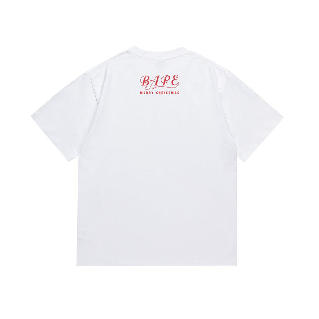 BAPE Merry Christmas Ape Head Graphic T-Shirt — back