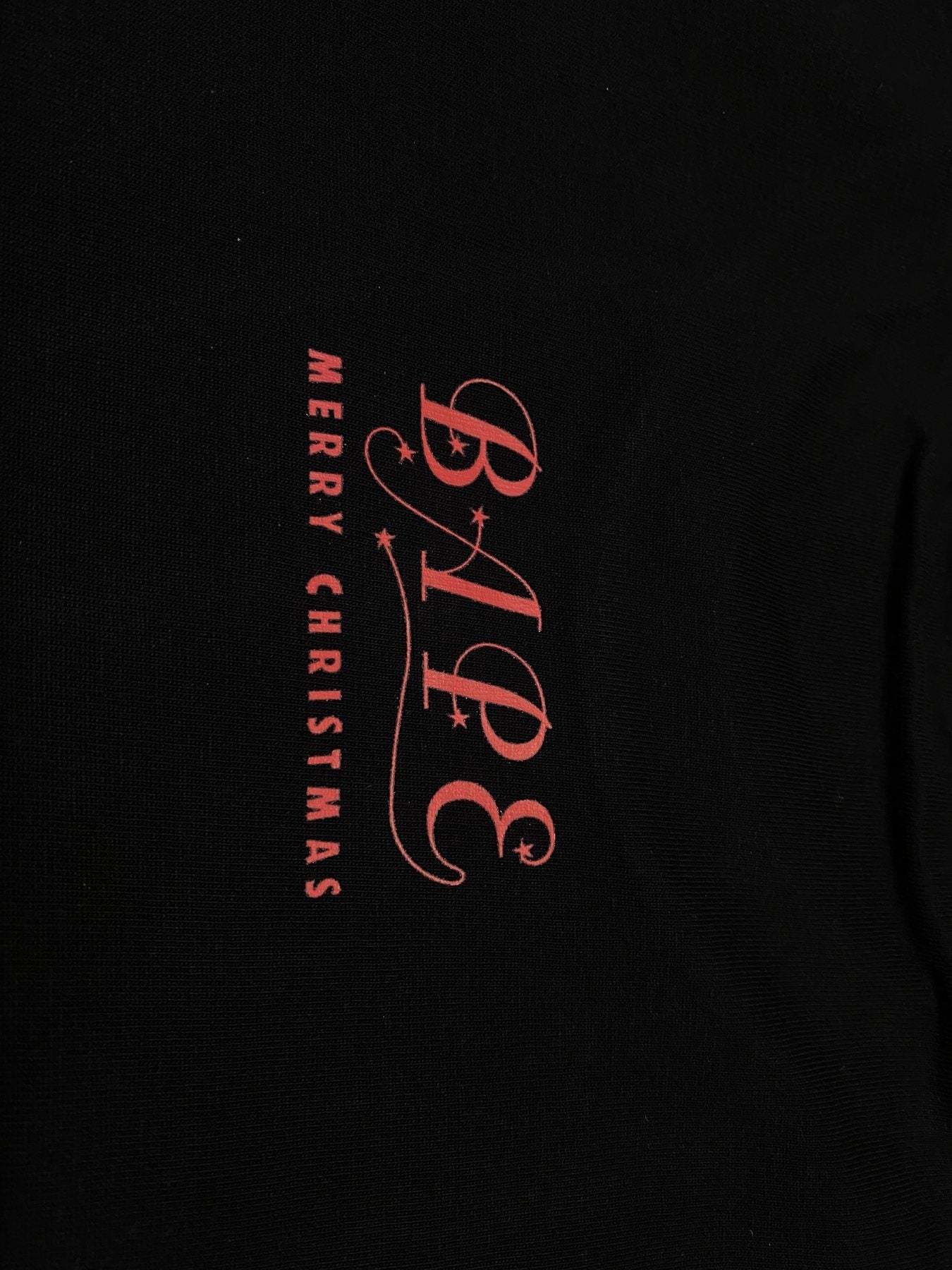 BAPE Merry Christmas Ape Head Graphic T-Shirt — detail