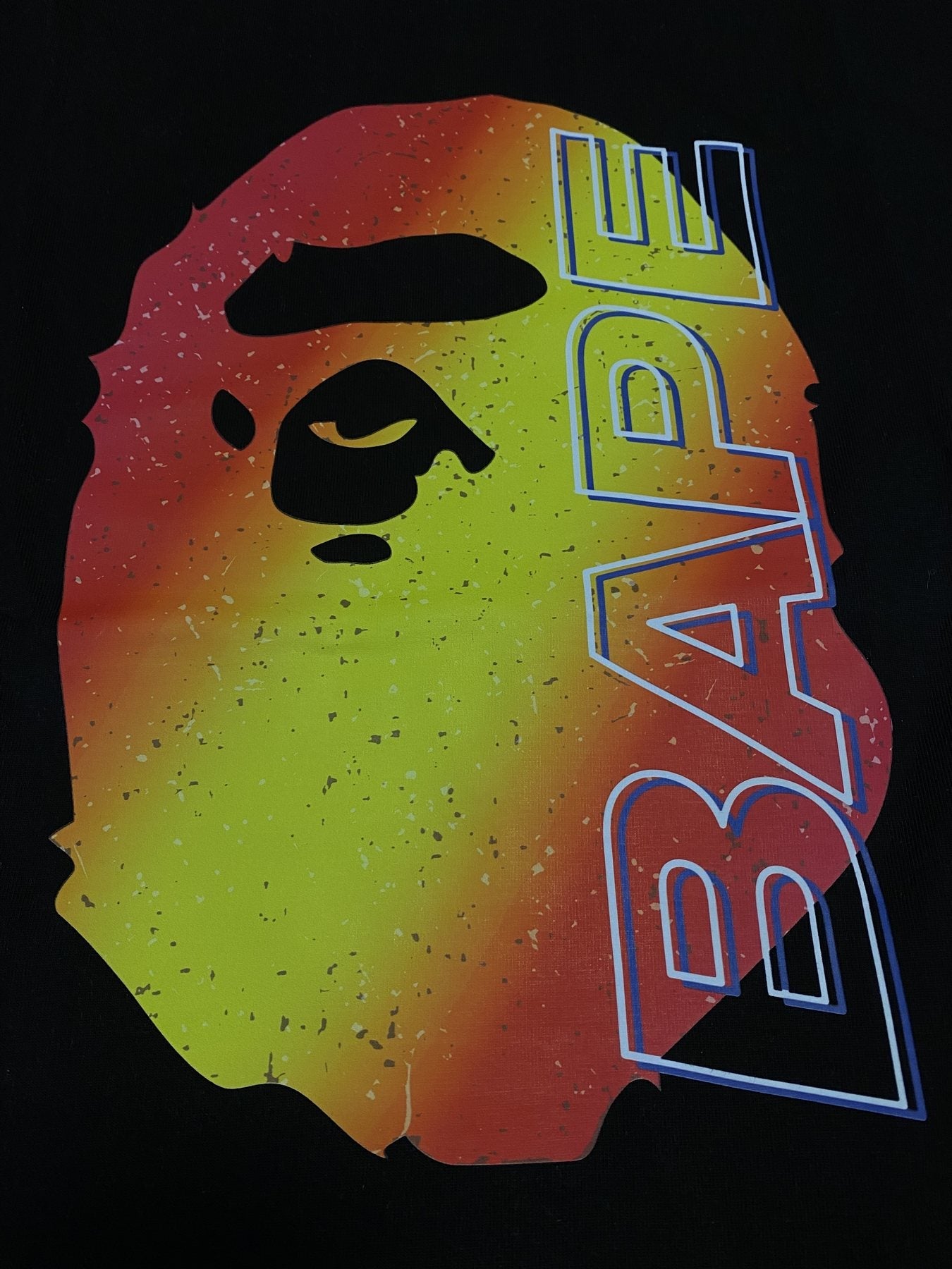 BAPE Gradient Ape Head Graphic T-Shirt — detail