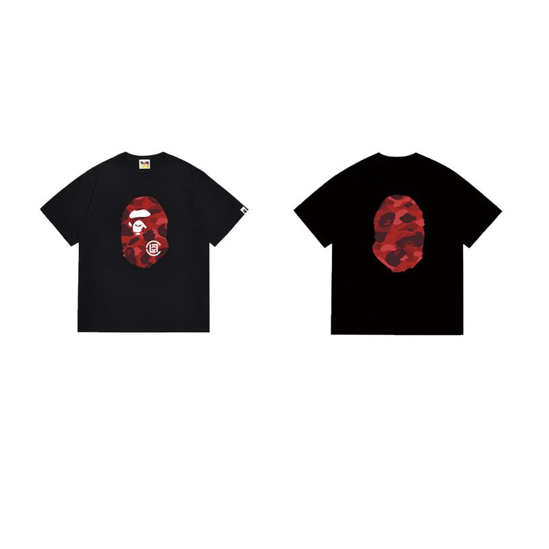 BAPE Red Camo Ape Head Graphic T-Shirt — comparison