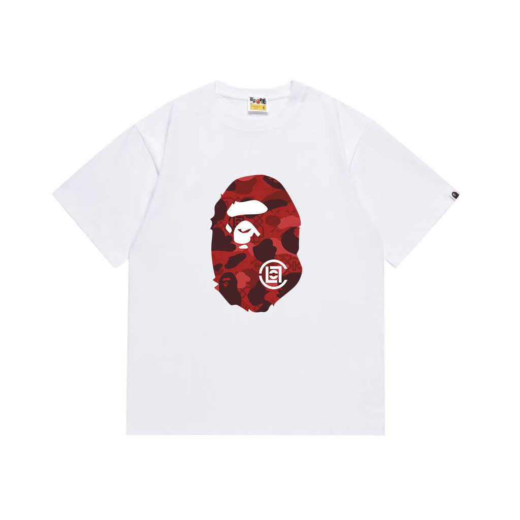 BAPE Red Camo Ape Head Graphic T-Shirt — front