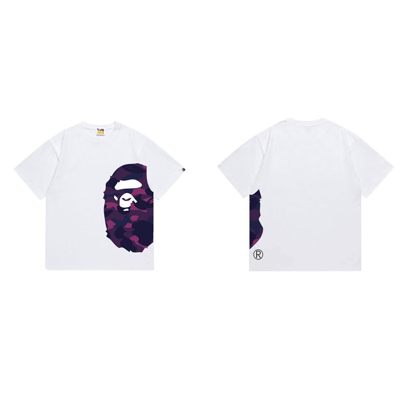 BAPE Purple Camo Side Graphic T-Shirt — front