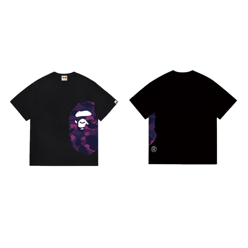 BAPE Purple Camo Side Graphic T-Shirt — front