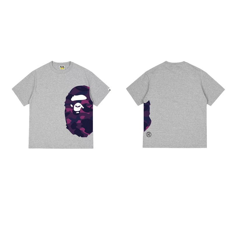 BAPE Purple Camo Side Graphic T-Shirt — front