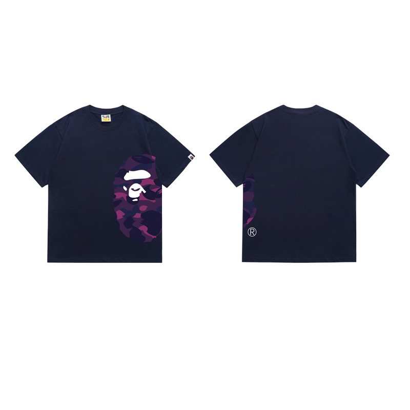 BAPE Purple Camo Side Graphic T-Shirt — front