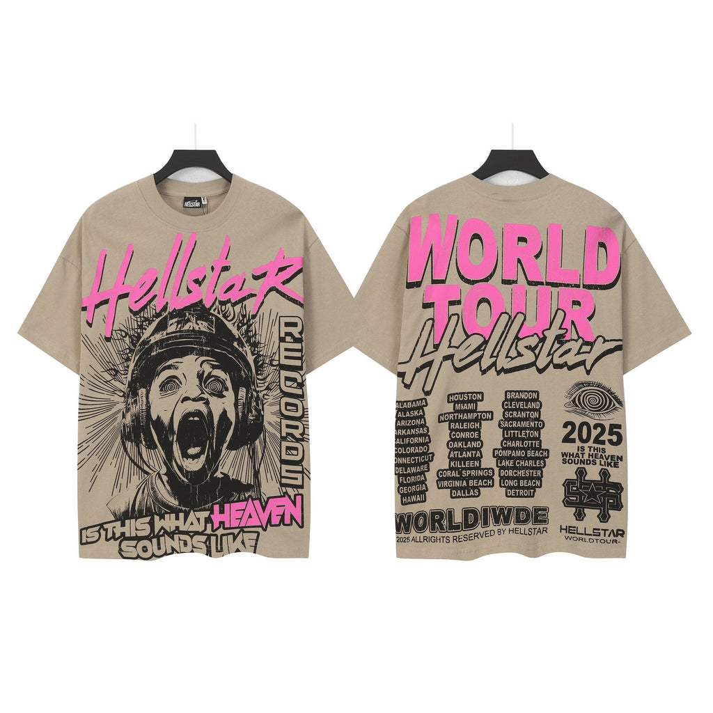 Hellstar World Tour Records Graphic T-Shirt — front