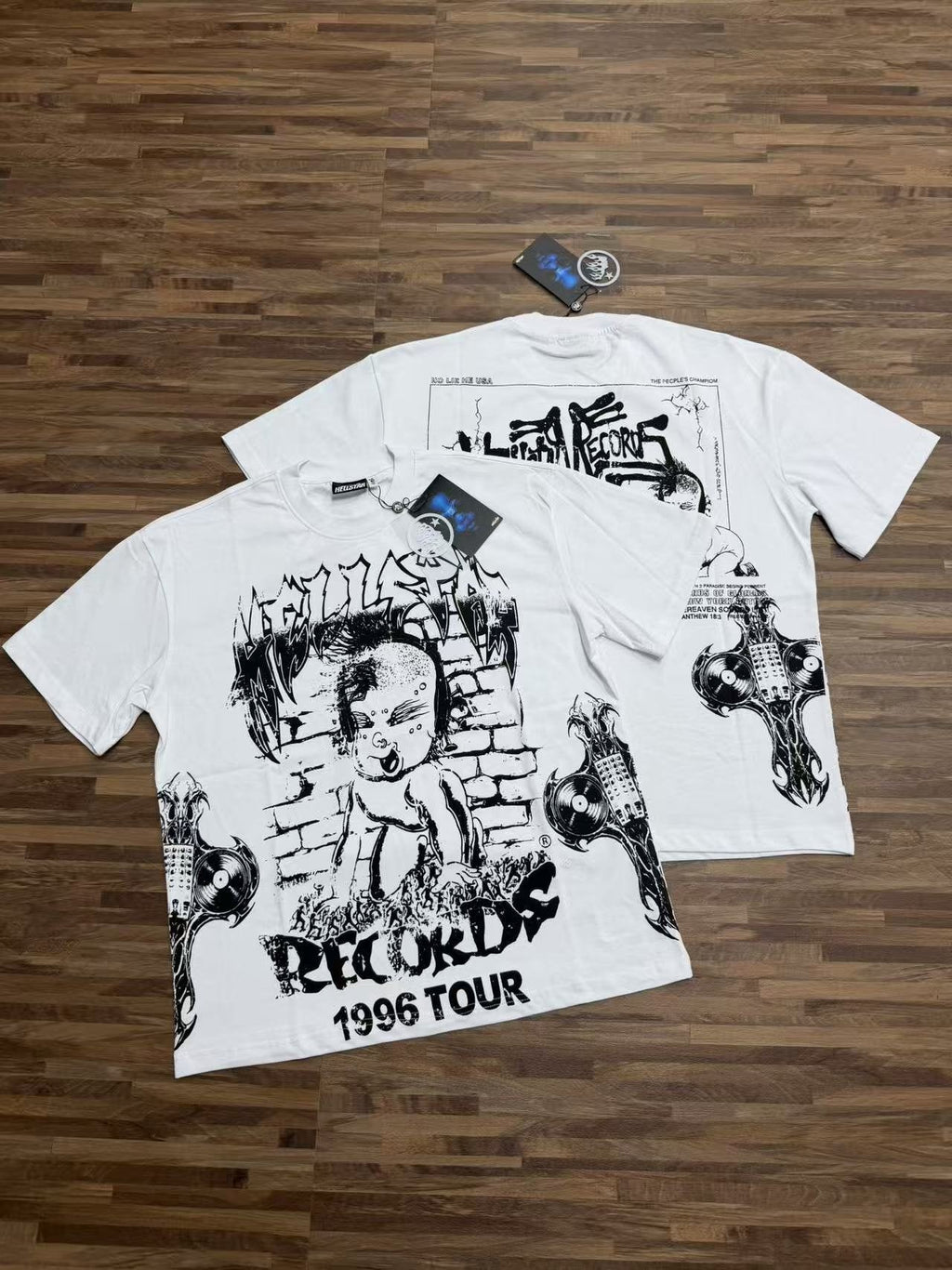 Hellstar Front & Back Graphic Short-Sleeve T-Shirt — context