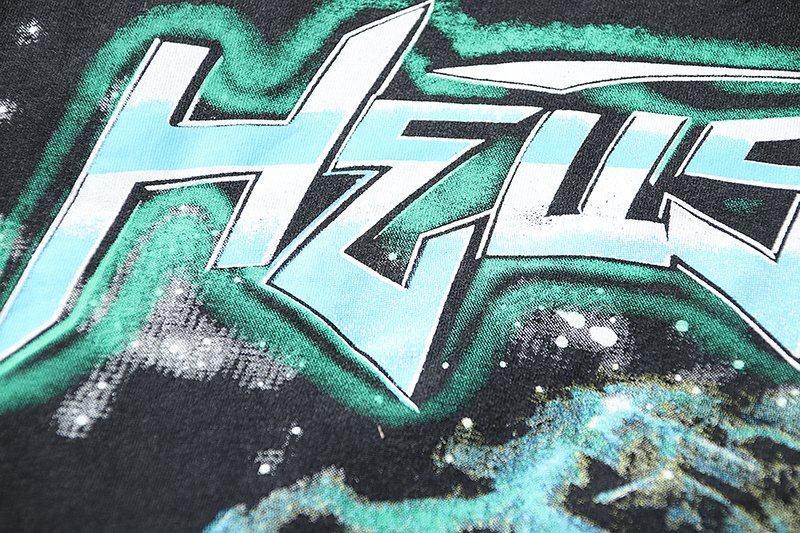 Hellstar Washed Black Graphic Short-Sleeve T-Shirt — detail