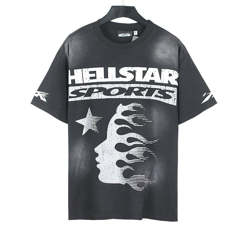Hellstar Distressed Star & Flame Graphic T-Shirt — hero