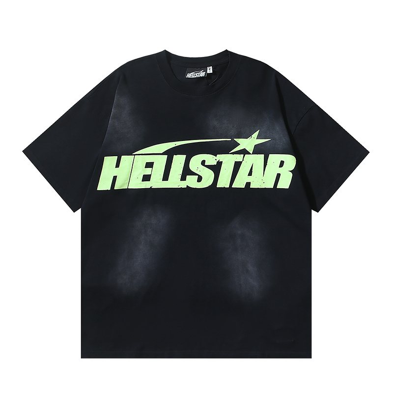 Hellstar Lime Green Flame Graphic T-Shirt — hero