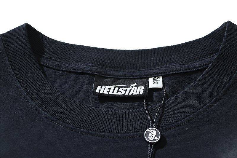 Hellstar Lime Green Flame Graphic T-Shirt — neck_label