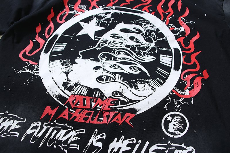 Hellstar Flame Face Graphic T-Shirt — detail