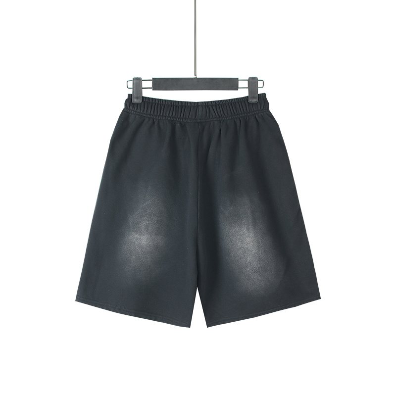 Hellstar Washed Flame Graphic Shorts — back