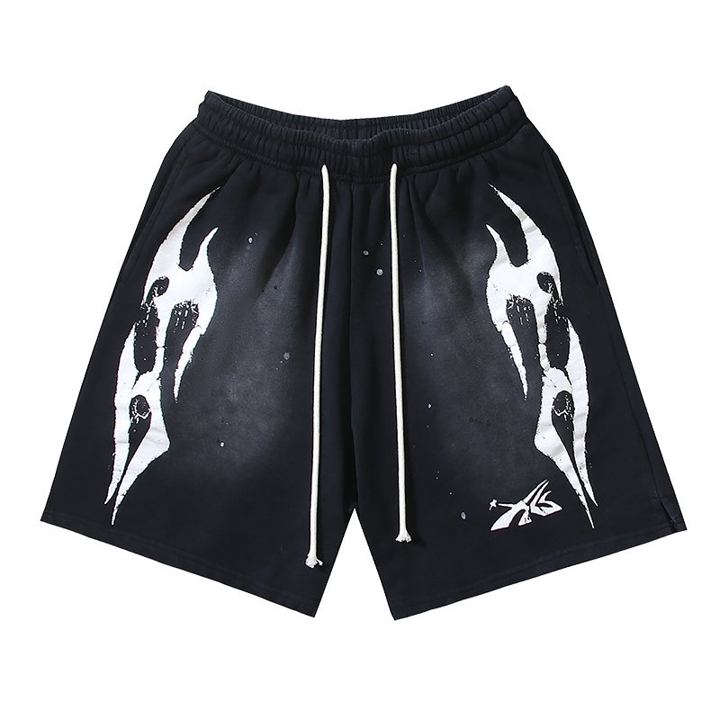 Hellstar Washed Speckled Graphic Shorts — hero