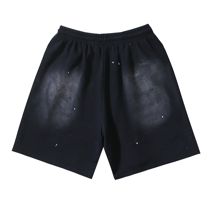 Hellstar Washed Speckled Graphic Shorts — back
