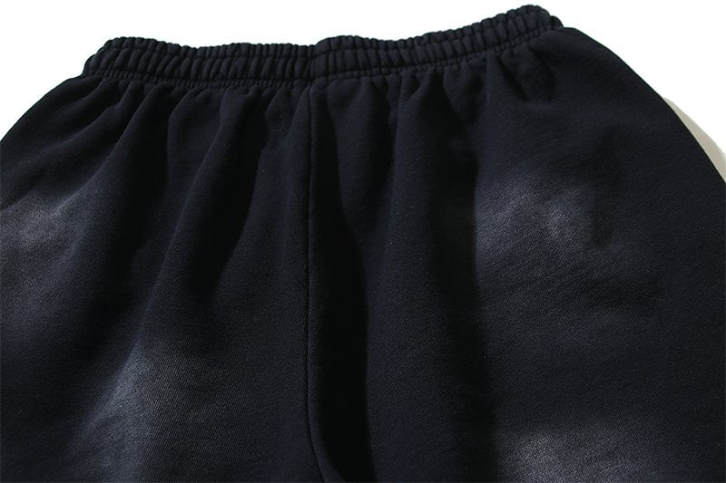 Hellstar Washed Black Star Graphic Shorts — detail