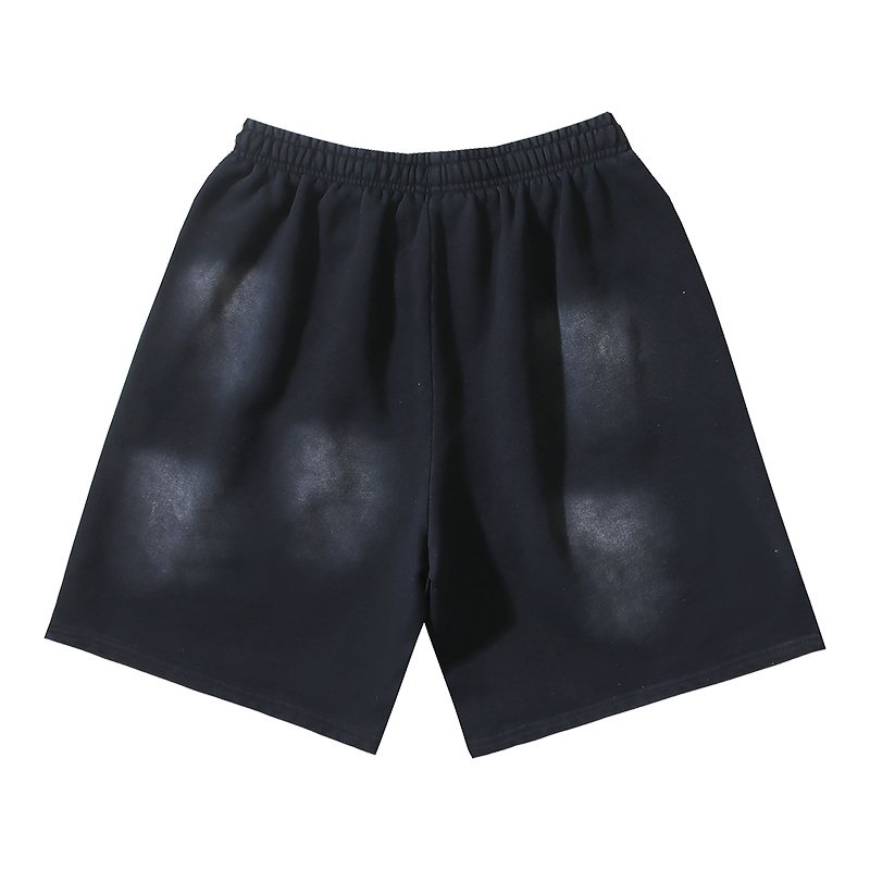 Hellstar Washed Black Star Graphic Shorts — back