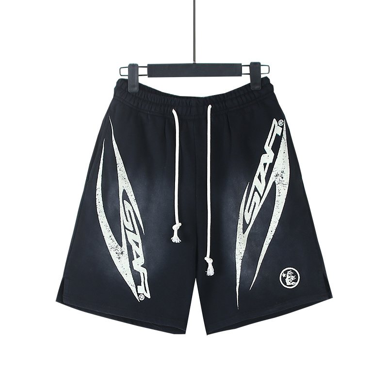 Hellstar Washed Splatter Graphic Shorts — hero