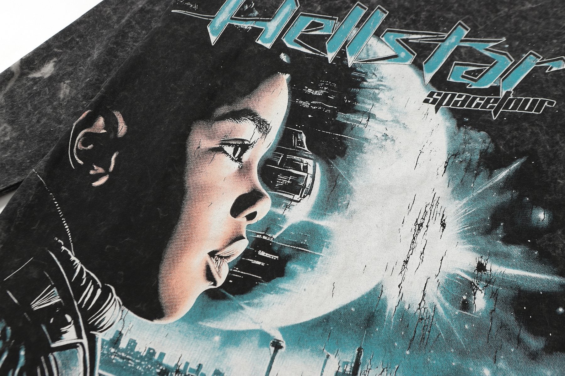 Hellstar The Future Is Yours Acid Wash Long-Sleeve T-Shirt — detail