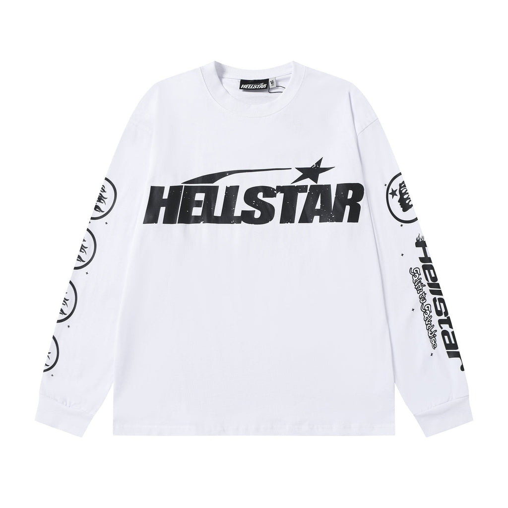 Hellstar Flaming Head Graphic Long-Sleeve T-Shirt — front