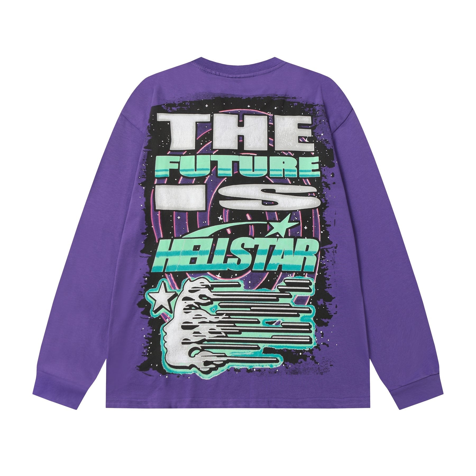 Hellstar Path to Paradise Purple Long-Sleeve T-Shirt — back