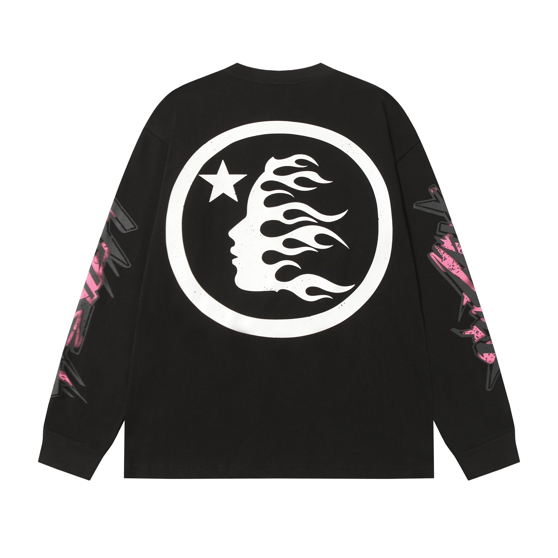 Hellstar Flame Graphic Long-Sleeve T-Shirt — back