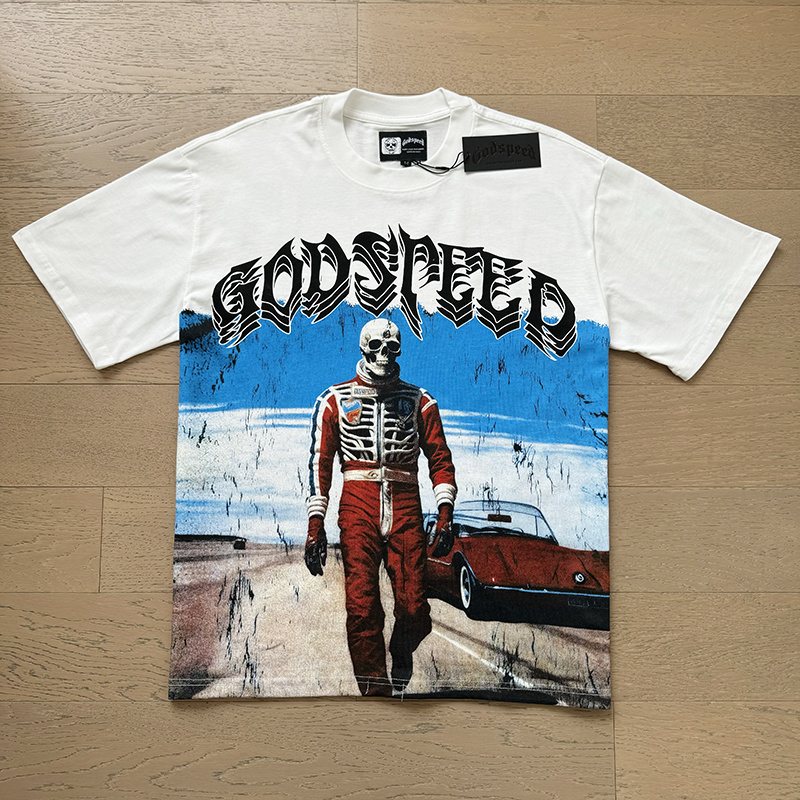 Godspeed Skeleton Car Graphic T-Shirt — hero