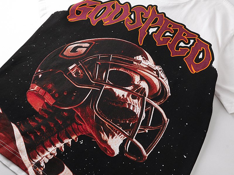 Godspeed Football Skeleton Graphic T-Shirt — detail