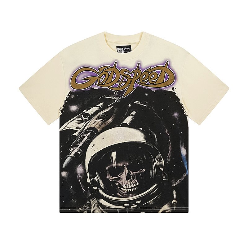 Godspeed Astronaut Skull Graphic T-Shirt — hero