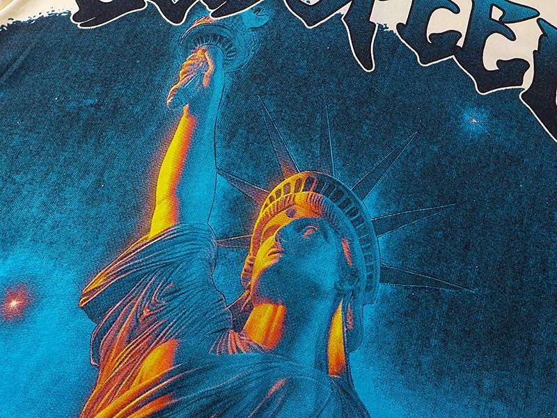 Godspeed Statue of Liberty Sun-Eye Graphic T-Shirt — detail