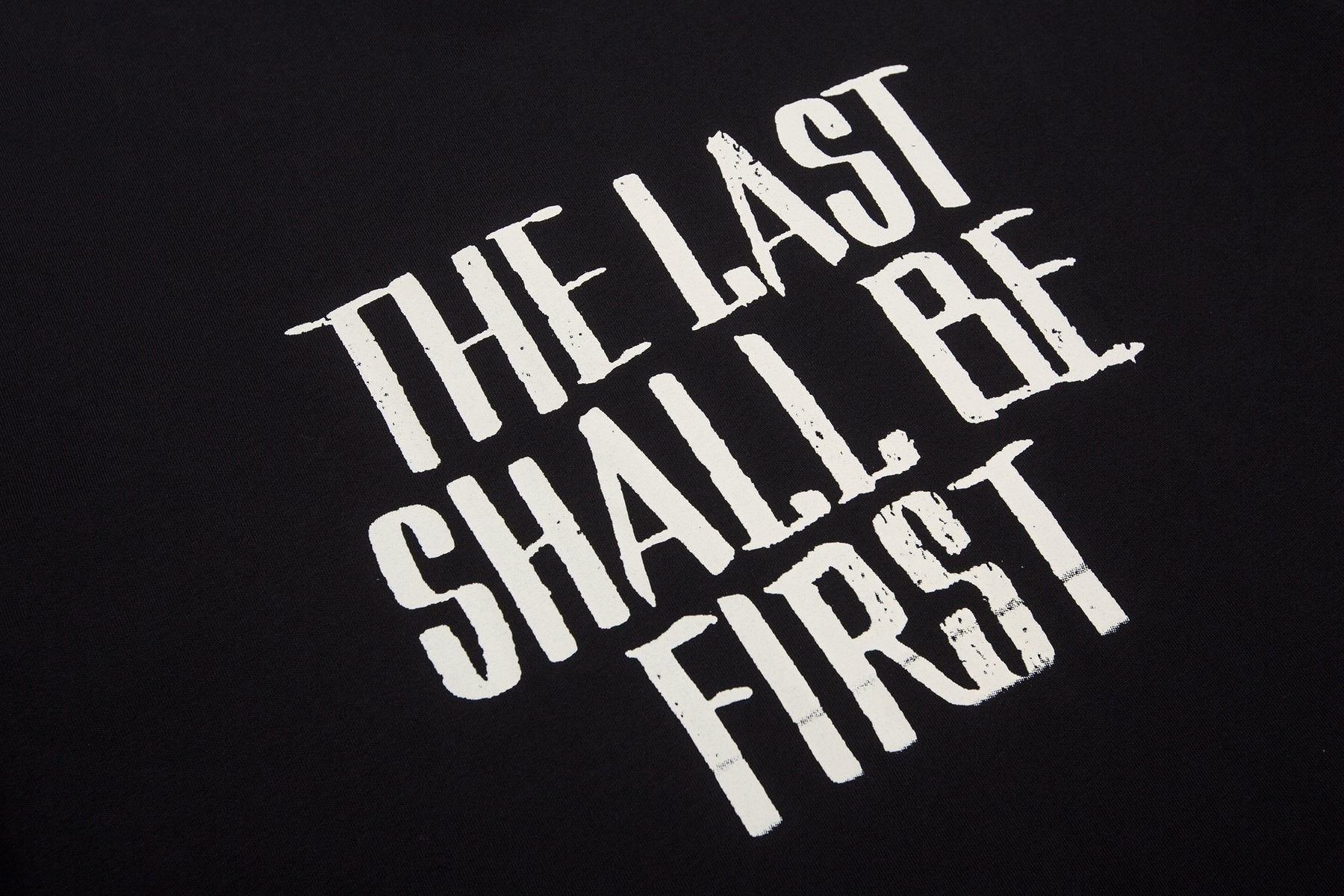 ESSENTIALS The Last Shall Be First Portrait Back T-Shirt — detail