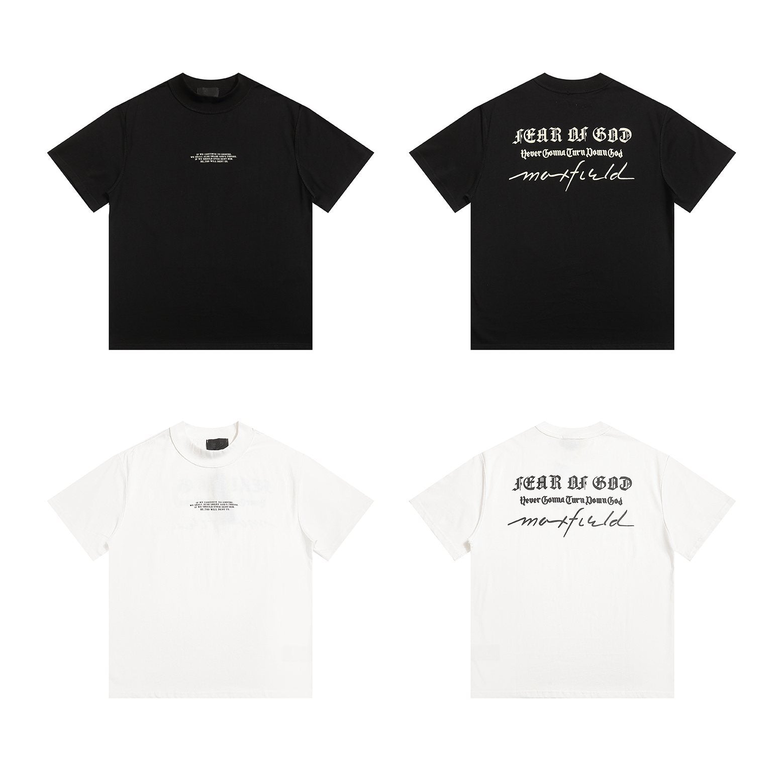 FEAR OF GOD Maxfield Back Graphic T-Shirt — comparison