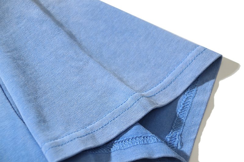VALE USA Light Blue Rhinestone Graphic T-Shirt — detail