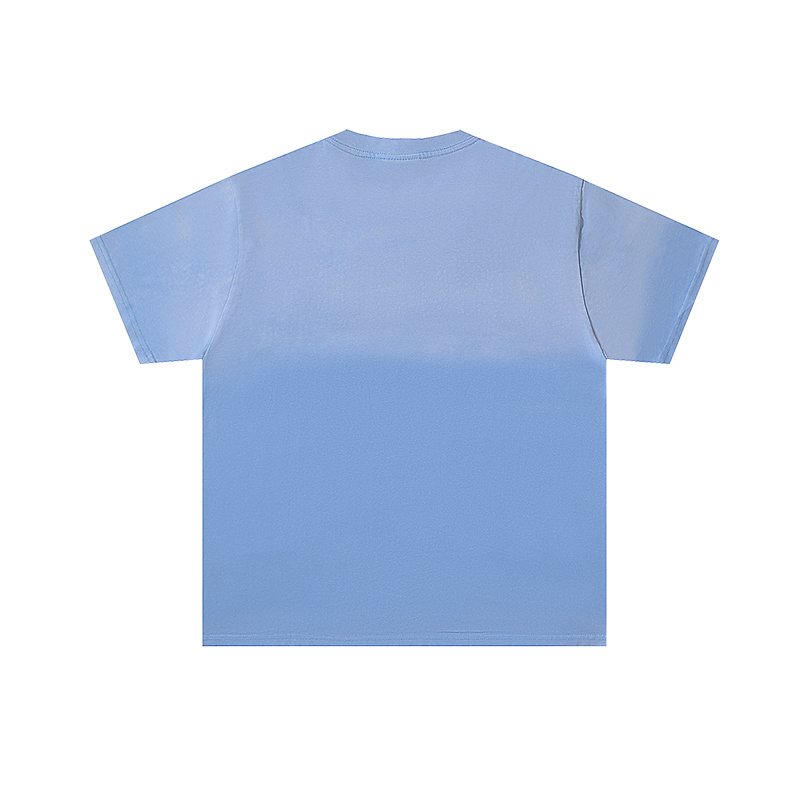 VALE USA Light Blue Rhinestone Graphic T-Shirt — back