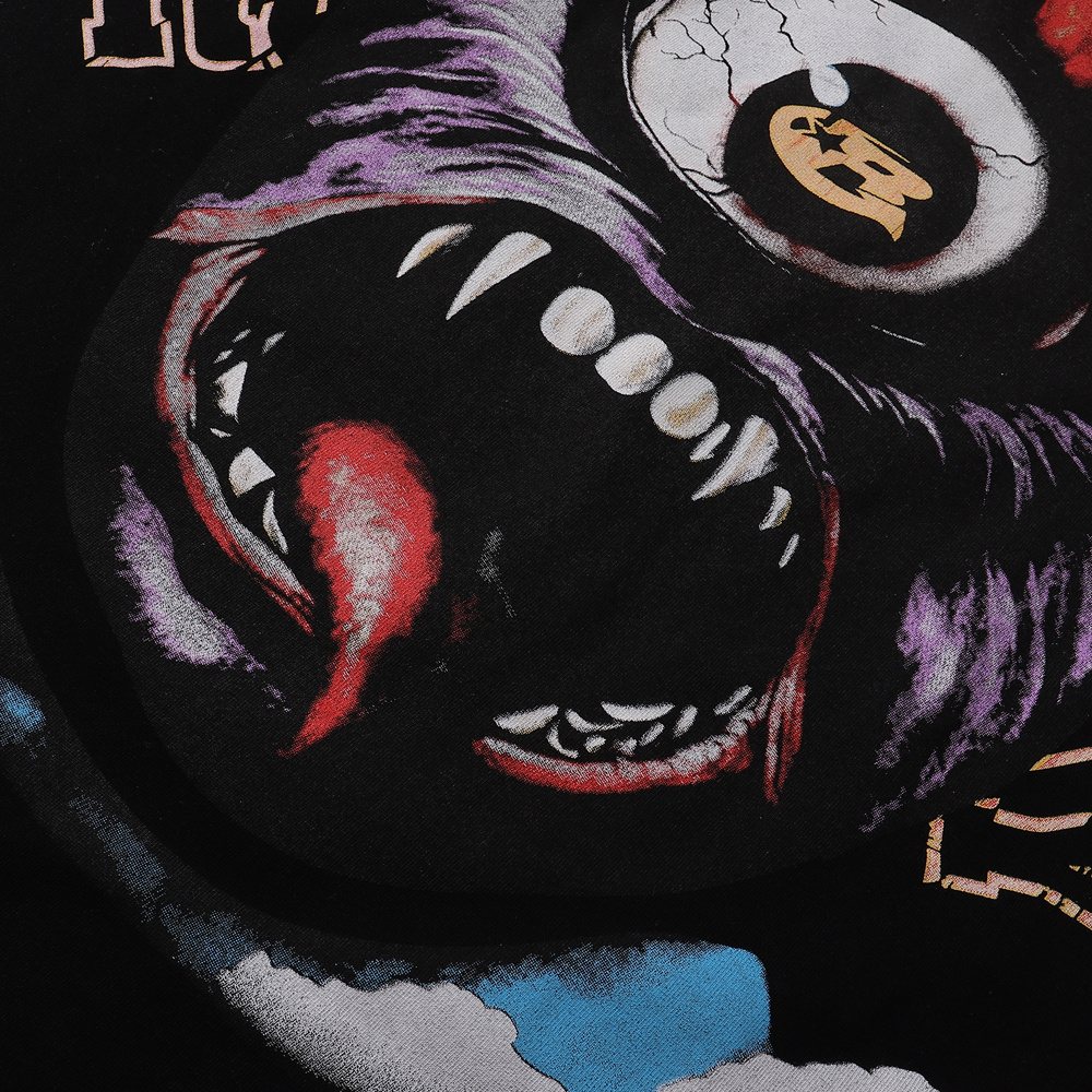 Rough Play Monster Graphic Washed T-Shirt — detail