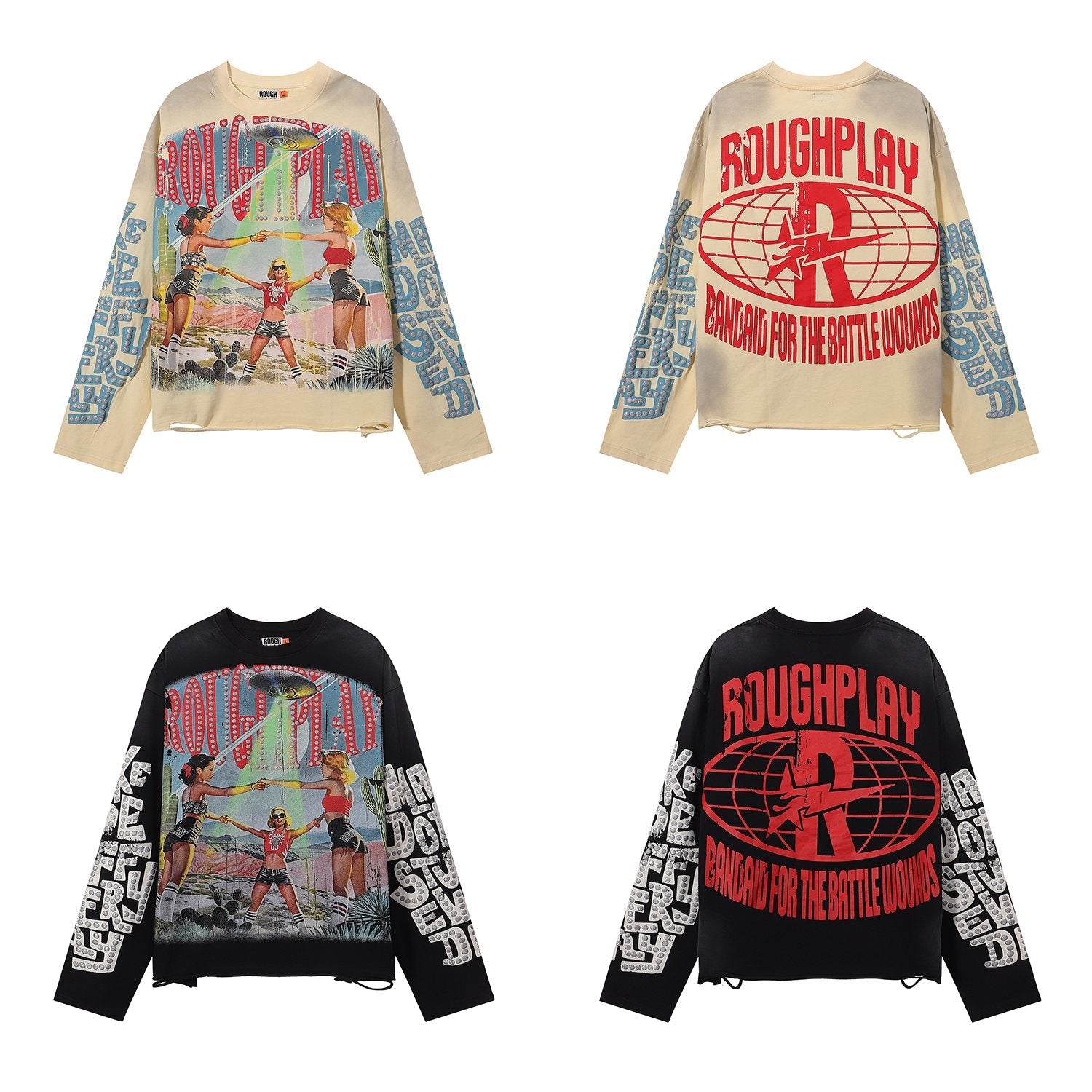 Rough Play Together Graphic Long-Sleeve T-Shirt — comparison