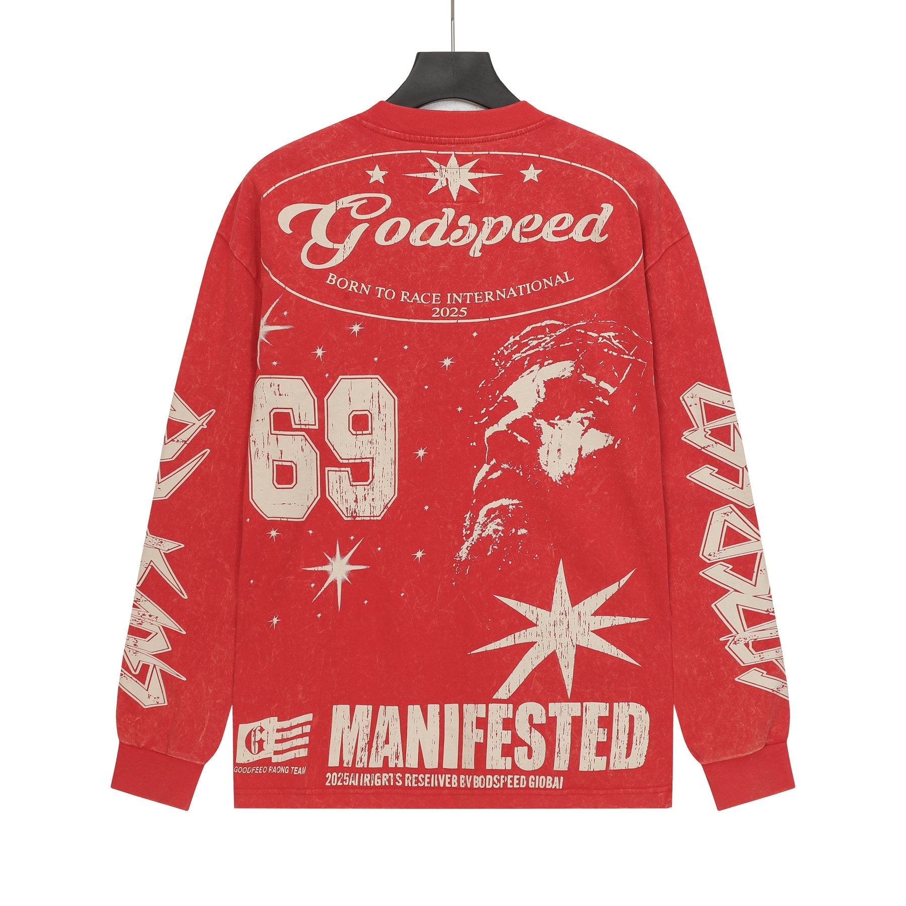 Godspeed 69 Racing Graphic Long-Sleeve T-Shirt — back