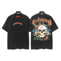 Godspeed Skull Floral Back Graphic T-Shirt — front