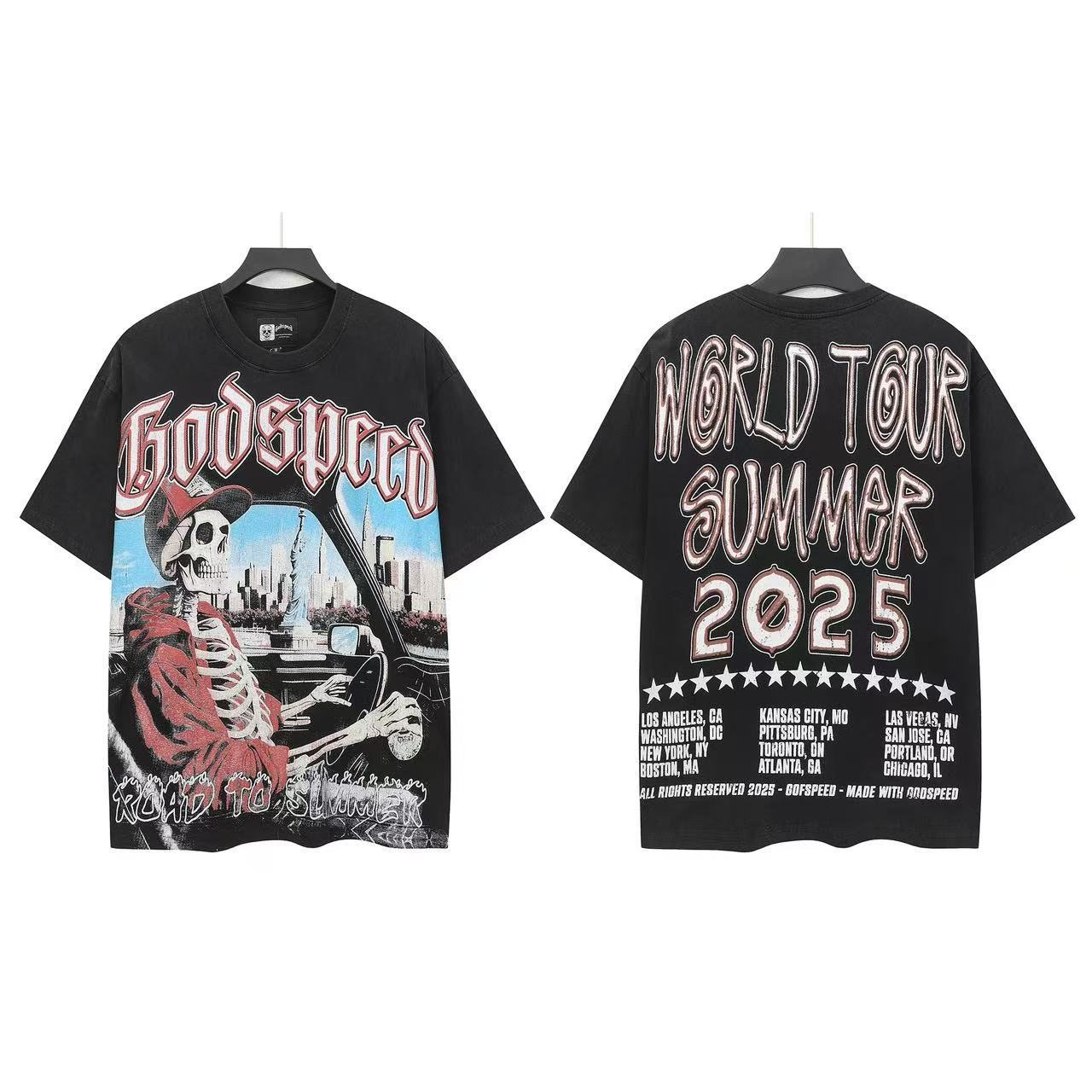 Godspeed World Tour Summer 2025 Skeleton Graphic T-Shirt — front