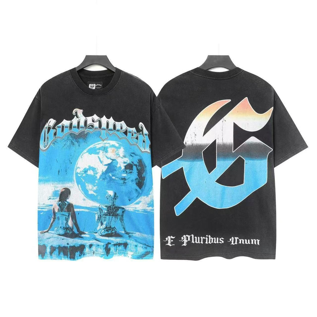 Godspeed Washed Rock Graphic T-Shirt — front