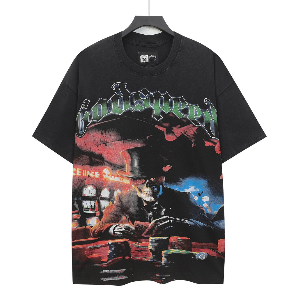Godspeed Casino Skeleton Graphic T-Shirt — hero