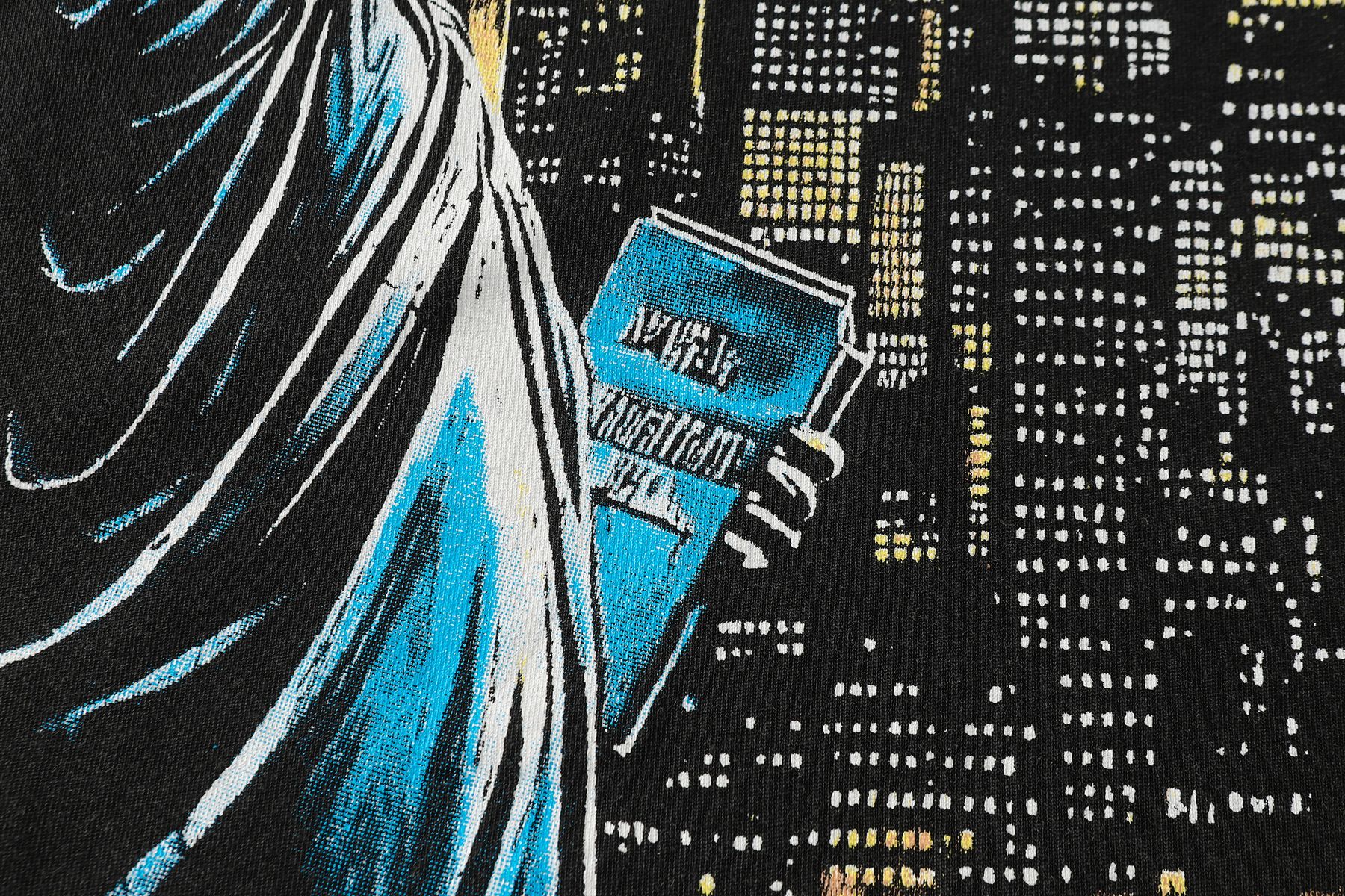 Godspeed Scary Nights Statue of Liberty Graphic T-Shirt — detail