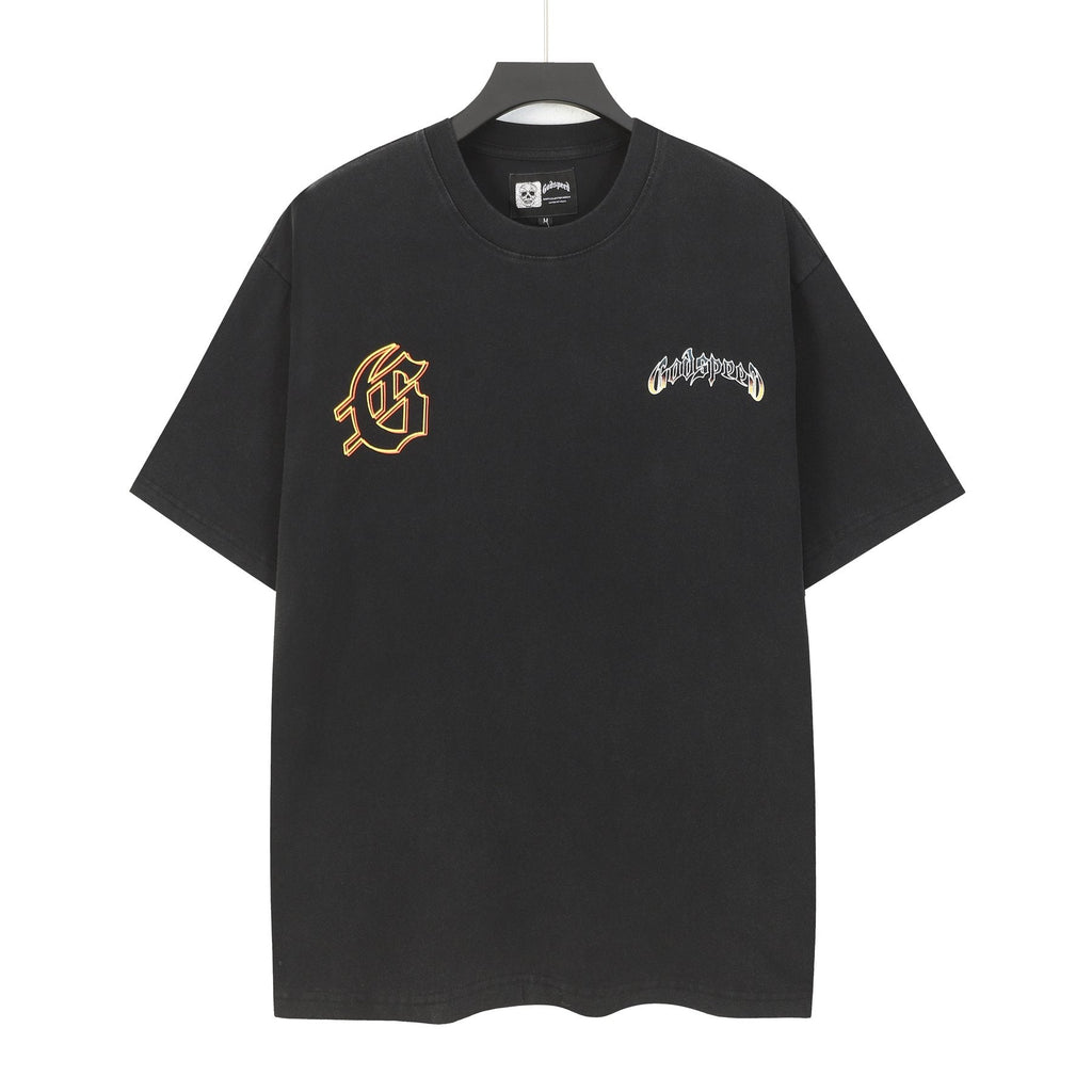 Godspeed Motorcycle Graphic Washed T-Shirt — front