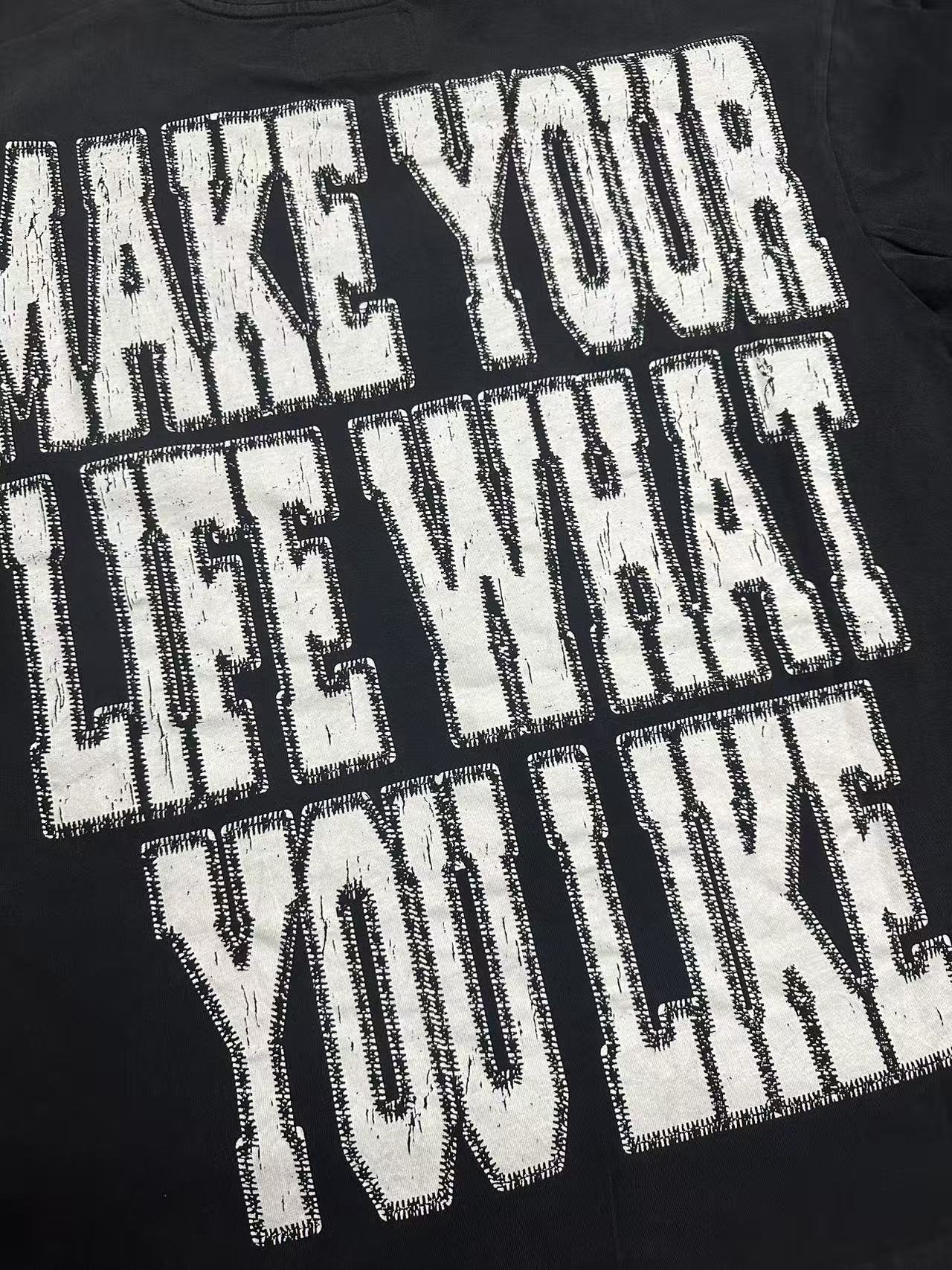 Godspeed Skeleton Graffiti Graphic T-Shirt — detail